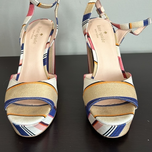 Kate Spade Sandal New York Women's Dellie Wedge Multicolor Shoe Size 7.5 - Picture 6 of 12